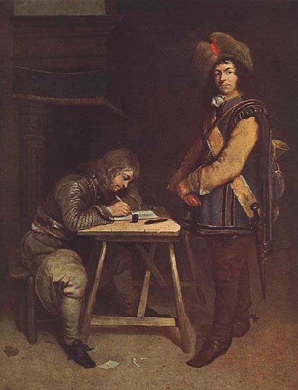 TERBORCH, Gerard Officer Writing a Letter